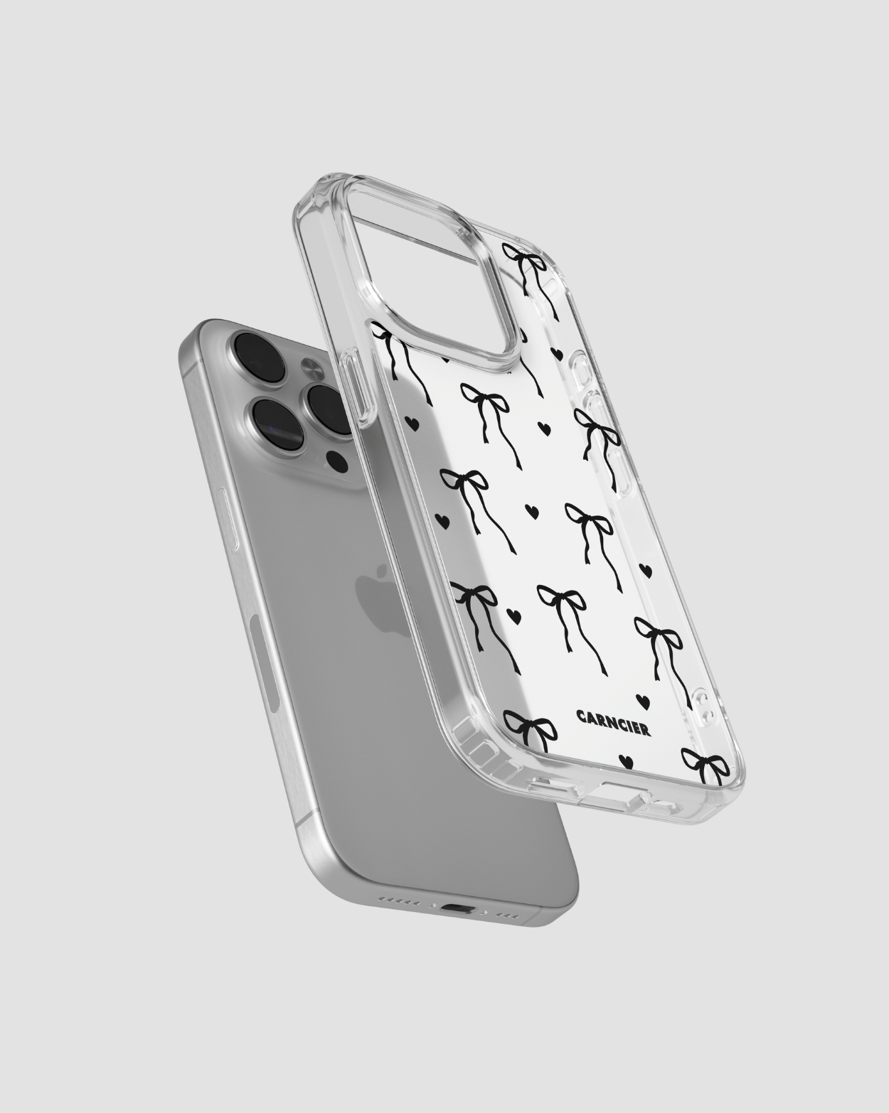 Podbase Tech Accessories iPhone 15 / Without Magsafe Black Bow